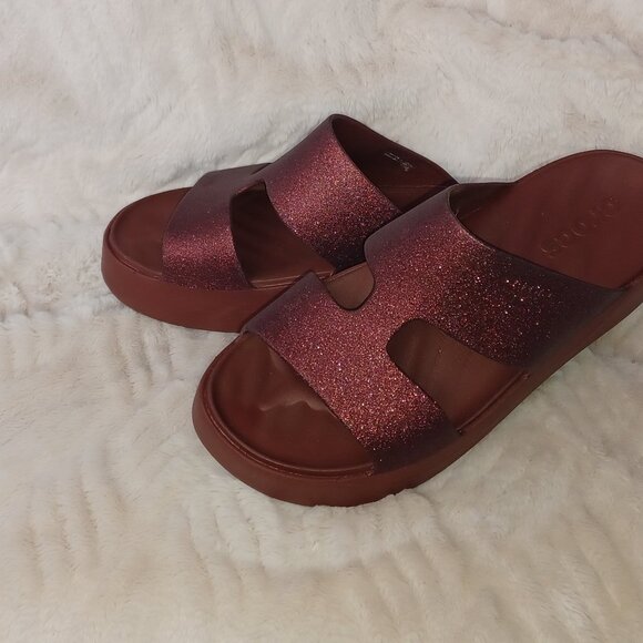 Crocs Getaway H-strap Glitter Platform Sandals - Picture 3 of 5